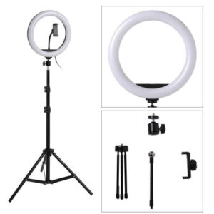 10” Ring Light with table stand and phone camera Tripod